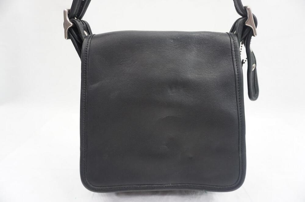 VINTAGE COACH 9145 LEGACY STUDIO BLACK LEATHER SMALL CROSSBODY FLAP BAG 99/Y2K